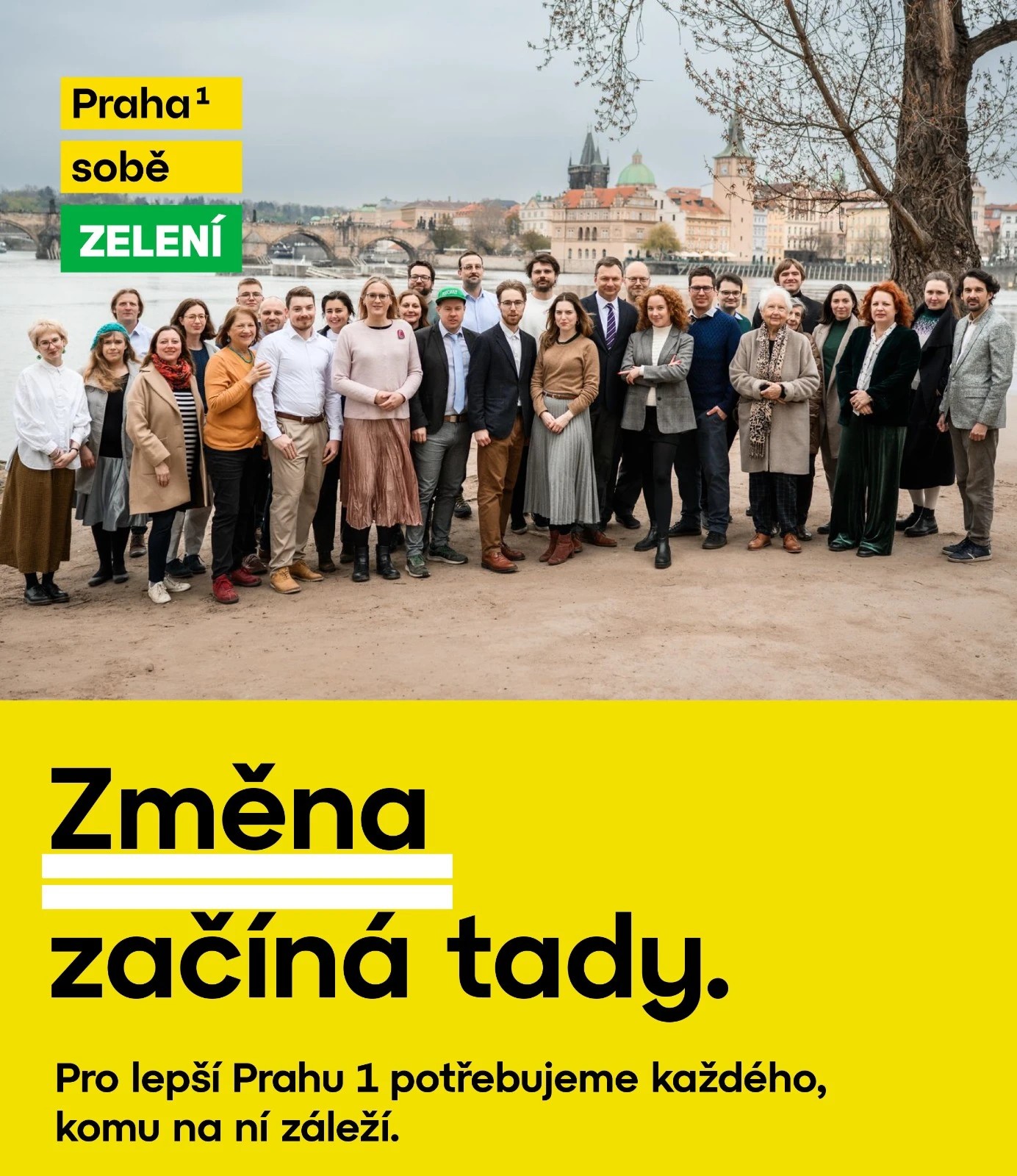 Praha 1 Sobě a Zelení: Změna začíná tady!