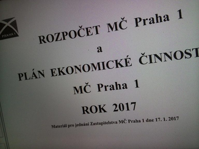 Rozpočet Prahy 1 pro rok 2017: Radnice nestíhá realizovat investice, přesto plánuje stovky milionů na nové garáže či kamerové systémy (tisková zpráva)