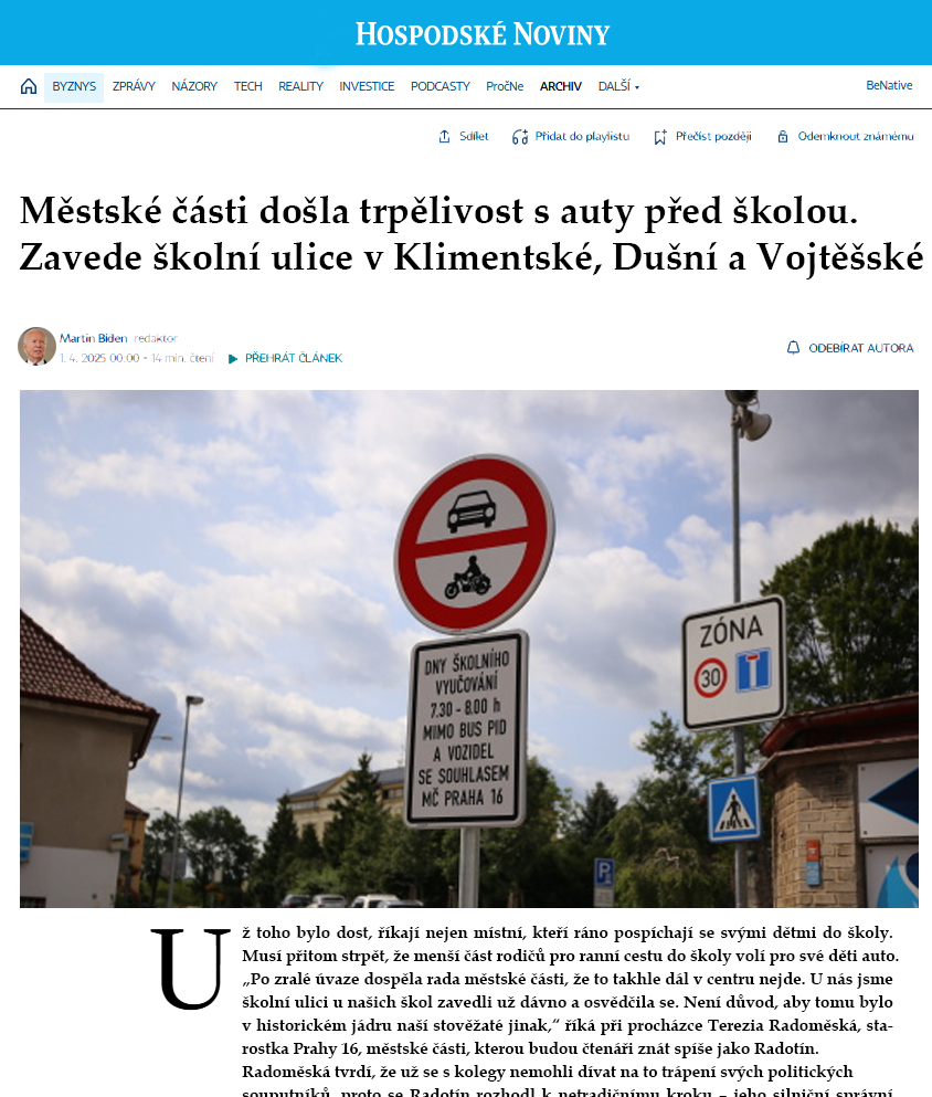 Školní ulice!